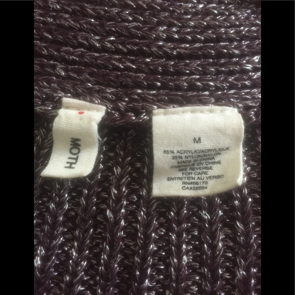 Anthropologie Moth Draped Shimmer Pin Up Cardigan - Picture 3 of 5